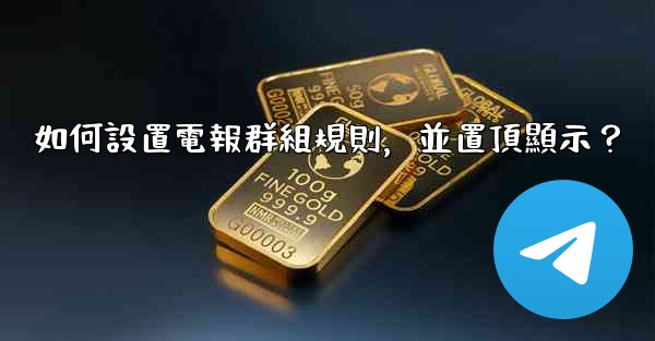 如何設置電報群組規則，並置頂顯示？