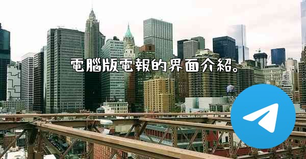 電腦版電報的界面介紹。