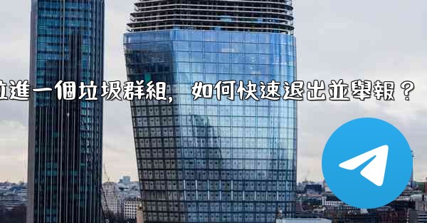 電報我被拉進一個垃圾群組，如何快速退出並舉報？