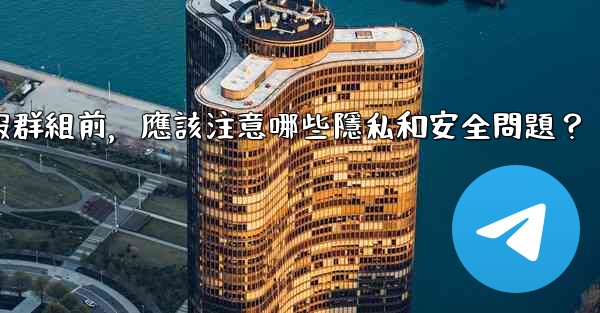 加入一個陌生電報群組前，應該注意哪些隱私和安全問題？
