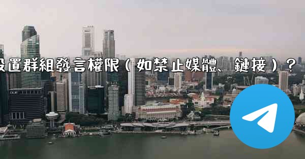 電報如何設置群組發言權限（如禁止媒體、鏈接）？