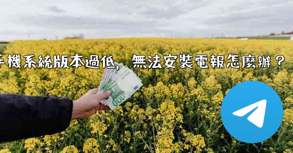 我的手機系統版本過低，無法安裝電報怎麼辦？