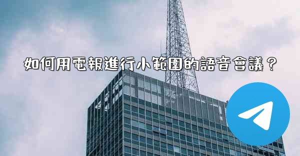 如何用電報進行小範圍的語音會議？