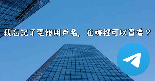 我忘記了電報用戶名，在哪裡可以查看？