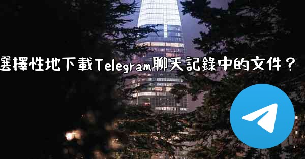 如何選擇性地下載Telegram聊天記錄中的文件？