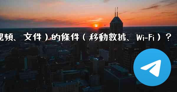 如何設置Telegram自動下載媒體文件（照片、視頻、文件）的條件（移動數據、Wi-Fi）？