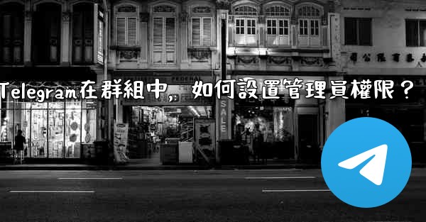 Telegram在群組中，如何設置管理員權限？
