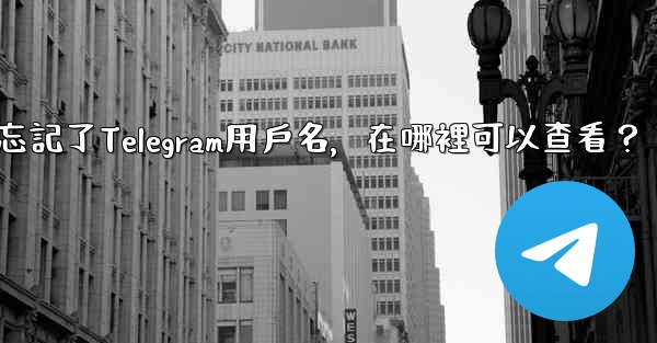 我忘記了Telegram用戶名，在哪裡可以查看？